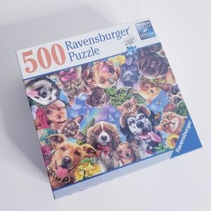 Ravensburger 500 Piece Animal Cat Dog Puzzle NEW SEALED